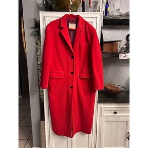 Vintage Mens Wool Blend Long trench coat Made in Italy size LARGE